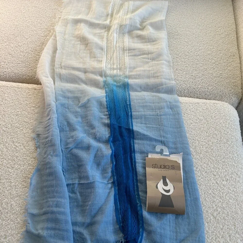 Studio S Blue scarf 6 ways to wear